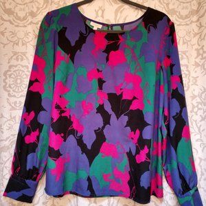 M Talbots Floral Dress Shirt